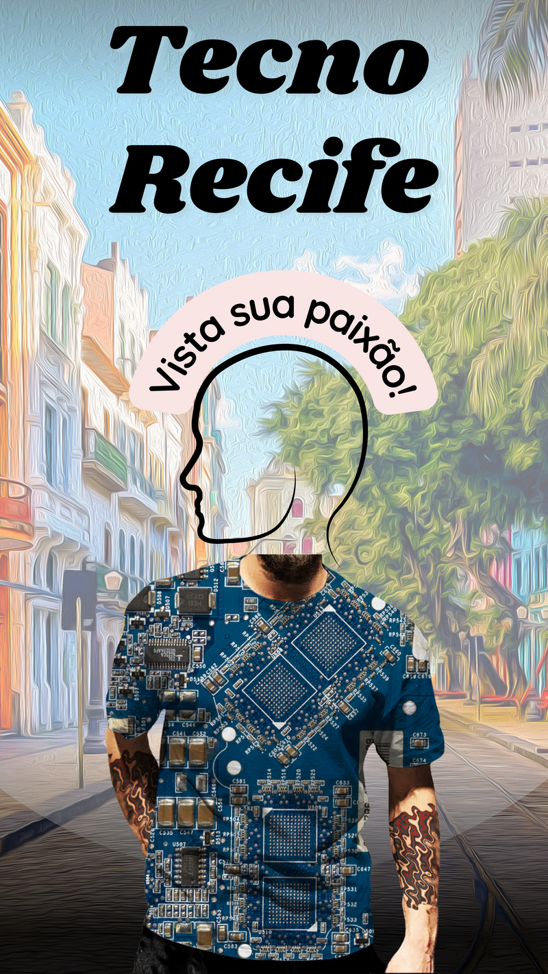 Camisa Tecno City - A Era da Inteligencia Artificial